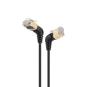LANP[u CAT8 0.5m 2{ RJ45 RlN^ 360°] L^ p ׂP[u JeS[8 40Gbps/2000MHz FTP CAT8 C[TlbgP[u ܐ܂h~ V[h T[o[ Ɨl Ɩ(0.