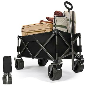 キャリーワゴン キャンプ カート アウトドアワゴン 折りたたみ 150L キャンプギア コンパクト 耐荷重150kg 台車 自立式収納 キャリーカート ショッピング BBQ 釣り キャンプ アウトドア 運動会