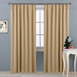 遮光 断熱 防音 防寒 カーテン 幅100cm丈230cm ベージュ 2枚セット おしゃれ カーテンセット 節電対策 間仕切り用 ホーム飾り アパート マンション リビングルーム用