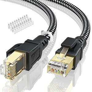 LANP[u 15M CAT8 Llan tbg40Gbps 2000MHz  RJ45 RlN^ JeS[8 lanP[u  lanP[uP[u  C[Tlbg  Q[p ɑΉ