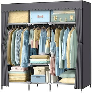 ���[�h���[�u �J�o�[�t�� �s�D�z ��e�� �N���[�[�b�g �n���K�[���b�N �ȒP�g�ݗ��Ď� �ߗގ��[���b�N �ȃX�y�[�X �h�� �h�o �h�� �ϗp ��175×���s44×����165cm �O���[