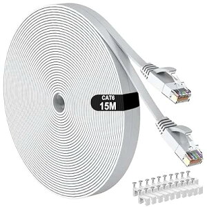 LANP[u CAT6 EgtbgP[u v^[Ή RJ45RlN^ T[o[ Ɨl Ɩp JeS6 P[u (15M)