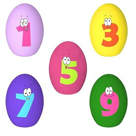 犬 おもちゃ 音が鳴る 噛むおもちゃ 卵 【5点セット・数字・奇数】 可愛い柄 ストレス解消 運動不足解消 投げる玩具 頑丈 知育玩具 小型犬・子犬に適用 歯磨き ボール 犬用玩具 (5点数字2)