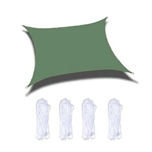 サンシェード 日除け 雨よけ シェード セイル UVカット目隠し 目かくし 紫外線 UV対策 省エネ 節約 節電 洋風 タープ おしゃれ アウトドア 日よけ 日除 夏 庭 ガーデン ベランダ 撥水 (400×600cm,