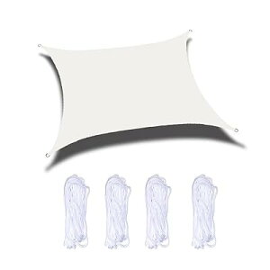 サンシェード 日除け 雨よけ シェード セイル UVカット目隠し 目かくし 紫外線 UV対策 省エネ 節約 節電 洋風 タープ おしゃれ アウトドア 日よけ 日除 夏 庭 ガーデン ベランダ 撥水 (400×700cm,