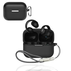 For Anker Soundcore AeroClip ケース 柔らかなシリカゲルのスポーツクールなデザイン 衝撃吸収 防水 防塵 軽量 紛失防止用のフックを搭載した スリムソフト ケースカバー Anker Soundcore AeroClip