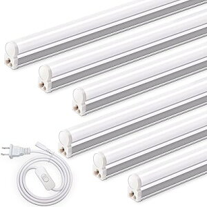 LEDu 40`  ǔ^ 120cm T5 6500K F 2200lm 20W Ɩ ɋ Ə̃vAVALrlbg̃_ECgɓKp 1.5 m̓dP[u𓋍ڂ 6{