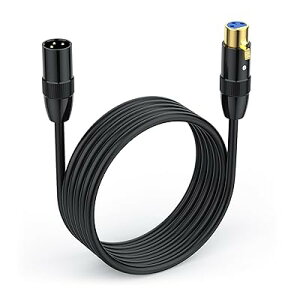 XLRケーブル 1.5m、 XLR to XLR ケーブル、3ピンマイクケーブル、マイク 延長 XLRオス to XLR メスケーブル、 XLRバランス接続 対応マイクロフォン、AVアンプ、スピーカー等デバイス
