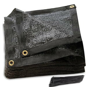 遮光ネット 園芸用 40%遮光 3.6M X 7.2M UVカット 遮光シート 屋外対応 温室 ベランダ 野菜 花 プランター用 日除けネット ブラック