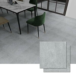 フロアタイル 置くだけ 大理石 床 シート 54枚/約3畳 クッション フロア マット トイレ 防水 フロリング マット 玄関 床 diy 張り替え リメイク シート 床材(セメントグレー 型番号081)