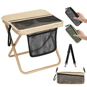 【2025年新型アップグレード】折りたたみ椅子 コンパクト 屋外用椅子 超軽量折りたたみ ネットポケット サイド 携帯用 キャンプ 旅行 列に並ぶ 登山 釣り 待合 観戦 3つのポケット カーキ色