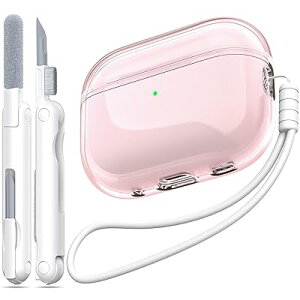 Airpods Pro �� 2 ����/�� 1 ����P�[�X�J�o�[�AAirpods Pro �P�[�X�� 2 ���� USB C �[�d�|�[�g�ƌ݊�������A�N���A�\�t�g�����~���^���[�O���[�h�ϏՌ��P�[�X�A�N���A�s���N