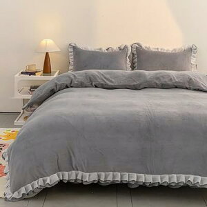 掛け布団カバーセット冬 あったか シングル セミダブル 暖かい フランネル 布団カバー 厚手 ふわふわ マイクロファイバー フリル付き おしゃれ ベッドスカート 冬用 発熱 防寒 柔らかい 洗