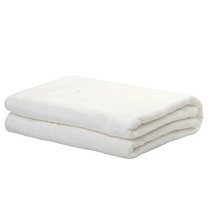 毛布 ダブル 冬用 ブランケット 大判 マイクロファイバー 柔らかい肌に優しい フランネル 洗える 静電気防止 四季通用 (ホワイト, 200×180 cm)
