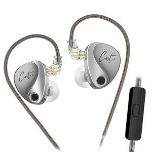 KZ Castor �C���z�� �L�� �C���C���[���j�^�[ �C���z�� �J�i���^�C���z�� ���⋭ (�}�C�N�t��, �V���o�[)
