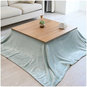 こたつ布団 火燵布団 掛け布団 省スペース 毛布 軽量 正方形 暖かい 吸湿発熱 柔らかい こたつ中掛け毛布 フランネル生地 静電気防止 保温性 (ミストブルー?, 180*180cm)