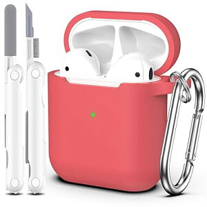 AirPods P[XJo[ARO[h̗h~\tgVRՌzی AirPods 2&1 P[XXL^b`L[`F[ƃN[jOLbgtAtg LED AsNs[`