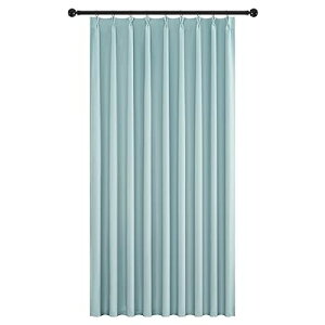 カーテン 遮光 断熱 遮光カーテン 1枚 幅150 178cm丈 ブルー フック付き 寝室用 リビング 間仕切り 目隠し 防音