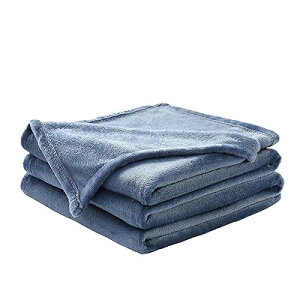 あったか毛布 軽量 もうふ ブランケット 冷房対策 春夏用 オールシーズン 洗える 暖かい ふんわり なめらか 吸湿発熱 マイクロファイバー 柔らかい 静電気防止 ダブル ブルー