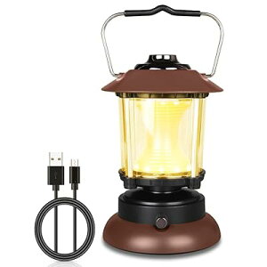 LED ランタン 電池式 キャンプ ランタン 充電式 【Type-C充電】超高輝度 最大1200ルーメン 大容量バッテリー USBポート 両色変更 無段階調光 キャンプ ライト 吊り下げ レイルロードランタン ア