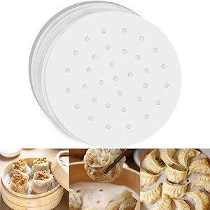 せいろ ペーパー 100枚セット 直径15cm/18cm/20cm 穴あき 丸型 蒸し器シート セイロ用紙 自宅用 使い捨て 料理用クッキングシート 便利 (20cm)
