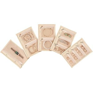 ジュエリーケース 旅行用 トラベルジュエリーバッグ アクセサリー保管 イヤリング ブレスレット ネックレス リング用 コンパクト収納ボックス 女性 女の子(ポーチ5個)