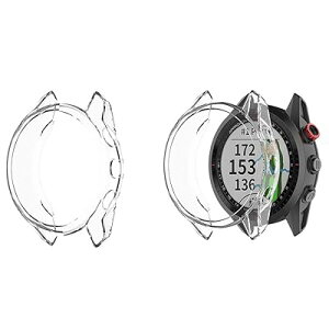 for Garmin Approach S62 ケース, シリコーン TPU ケース カバー 対応 GARMIN(ガーミン) ゴルフナビ GPS Approach S62 (2 ケース-透明+透明)