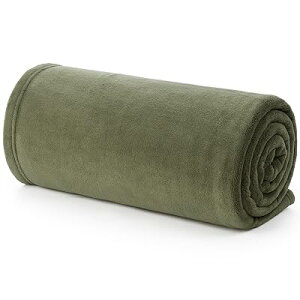 毛布 もうふ 夏用 ひざ掛け ひざかけ 膝掛け ブランケット ハーフケット マイクロファイバー 柔らかく肌触り 暖かい 洗える 静電防止 四季適用 (70x100,モスグリーン)