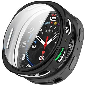 for Samsung Galaxy Watch 8 44MM P[X X}[gEHb` Sʕی tJo[ ϏՌ NA  TPU VR ϏՌ h~ Galaxy Watch8 44MM pJo[ (ubN+NA)