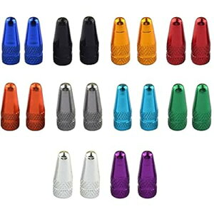 バイクバルブキャップ、20個フレンチスタイルバルブキャップバルブキャップ陽極酸化加工アルミニウム合金自転車タイヤバルブキャップダストカバー有用