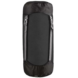 コンプレッションバッグ 寝袋 スタッフバッグ 軽量 収納袋 圧縮バッグ コンプレッションサック ハイキング キャンプ 旅行 登山 アウトドア (Ver2.ブラック, S)