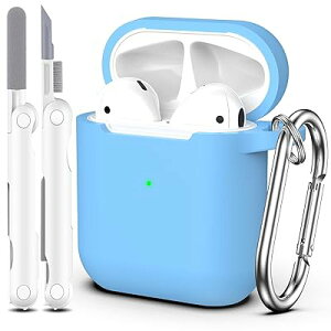AirPods P[XJo[AAirPods  2 Ƒ 1 p̃\tgVRՌzیP[XAXL^b`L[`F[ƃN[jOLbgtAtg LED ACgu[