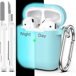 AirPods P[XJo[AAirPods  2 Ƒ 1 p̃\tgVRՌzیP[XAXL^b`L[`F[ƃN[jOLbgtAtg LED A