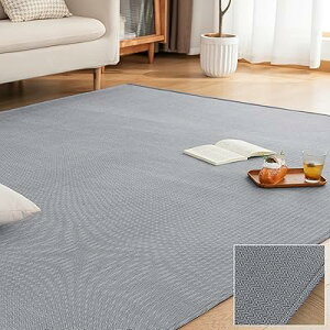 ラグ カーペット 2畳 ラグマット オールシーズン快適 リビングマット ヘリンボーン柄 北欧 おしゃれ 滑り止め 洗える 床保護 ホットカーペット対応 幾何学模様 185x185cm 青藍