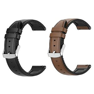 HUAWEI WATCH GT4 46mm/GT3 Pro 46mm�p�o���h �x���g 2�_�Z�b�g �����o���h WATCH GT 3 46mm �����v+�V���R�� �����x���g PU���U�[ �ւ��o���h �A�N�Z�T���[ (�u���b�N+�u���E��)