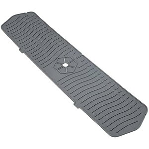 シリコーン 水切りマット 蛇口排水マット シンク蛇口用スプラッ 速乾 抗菌 滑り止め 水汚れ防止 フードグレードシリコン 効果的な排水性 (グレー)