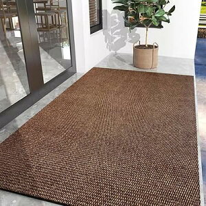 玄関マット キッチンマット屋外 室内 滑り止め 業務用 無地 大判 マット シンプル 泥落とし 足ふきマット(ブラウン50*80)