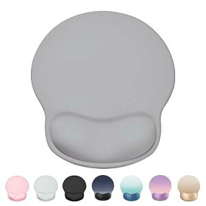 マウスパッド リストレスト 一体型マウスパッド 手首サポート 人間工学に基づいた 滑り止め 水洗い 耐久性良い (グレー)