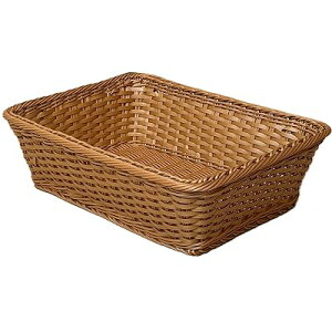 新タイプ コーヒー色 Lサイズ PP(ポリプロピレン)雑貨・食器・果物・野菜・パンなど用 ランドリーバスケット 洗濯かご 脱衣かご 耐熱 水洗える 積み重ねれる 軽い 長持ち