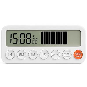 【2025年新登場】 タイマー 勉強 実感タイマー デジタル時計 最大100時間カウントダウン カウントアップ機能 音量切替機能 消音可能 カスタムモード 背面マグネット付き 12/24時間 100x17mm大画