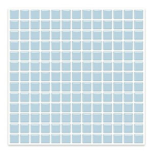 タイルシール 防水 耐熱 キッチン 洗面所 トイレ DIY 家具やアイテムの装飾 タイルシート 壁紙シール 3D リメイクシート (25x25cm, 4枚, モザイク・スカイブルー)
