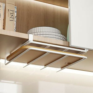 まな板スタンド 吊り下げラック 戸棚下まな板ホルダー 多機能収納 ふきん掛け 戸棚下ラック 調理器具収納 スペース活用 キッチンペーパーホルダー 錆びにくい 取り付け簡単 省スペース (ホ