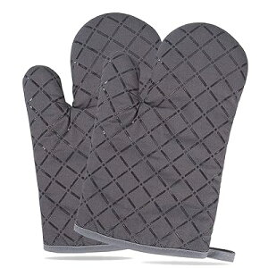 断熱オーブンミトン 鍋つかみ 耐熱グローブ クッキングミトン やけど防止 滑り止め 厚手 左右兼用 オーブングローブ 熱くない 安全 電子レンジ手袋 調理用みとん キッチン手袋 着脱簡単 洗