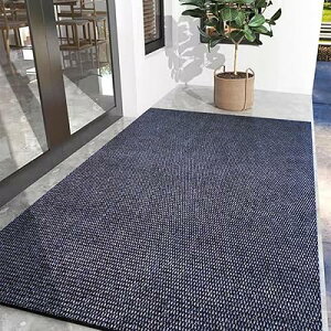 玄関マット キッチンマット無地 大判 屋外 室内 業務用 滑り止め マット シンプル 泥落とし 足ふきマット(グレー40*60)