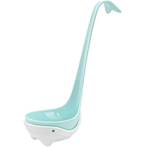 お玉 クジラ型スープおたま レードル 大容量125ml 取り外し可能スタンド付き こし器 耐熱 食品グレード素材 食洗機対応 湯切り・盛り付け・調理用 すくいやすい 滑り止めハンドル&フック付