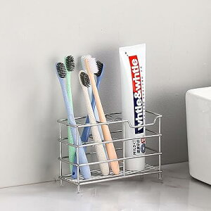 歯ブラシスタンド ステンレス歯ブラシホルダー 置き型 歯ブラシ立て 防錆 多機能 ステンレス製