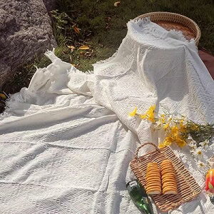 レジャーシート 90*90CM 1-2人用 ピクニックシート ピクニックマット 北欧 レースの布デザイン