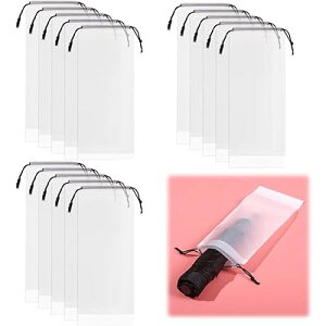 傘ケース 傘袋 傘収納袋 傘カバー 折りたたみ傘用 巾着袋 半透明ビニール 折りたたみ傘収納