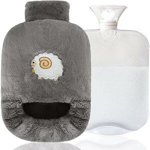 湯たんぽ ゆたんぽ お湯 ?水袋 注水式 電気不要 容量2L カバー付き 足温器 フットウォーマー