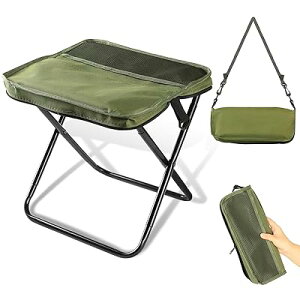 折りたたみ椅子 超軽量 アウトドア チェア 小型 ショルダー付き 持ち運び便利 収納袋一体型